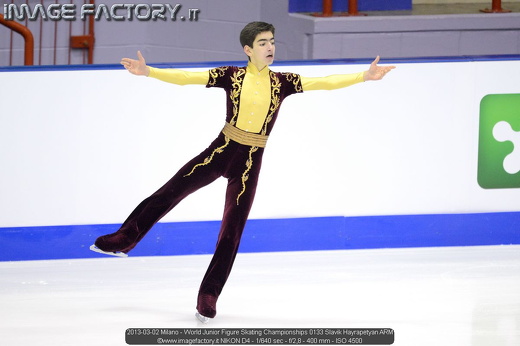 2013-03-02 Milano - World Junior Figure Skating Championships 0133 Slavik Hayrapetyan ARM
